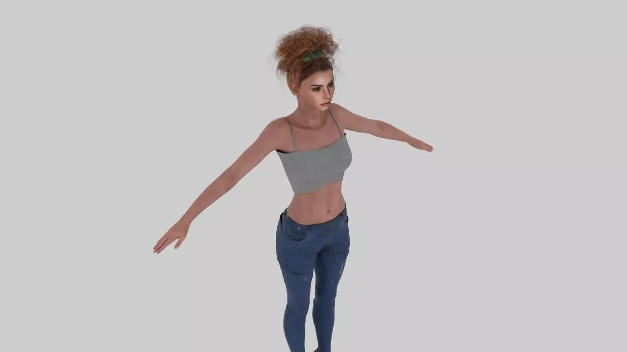 Female 3d Character Model  3D model_2