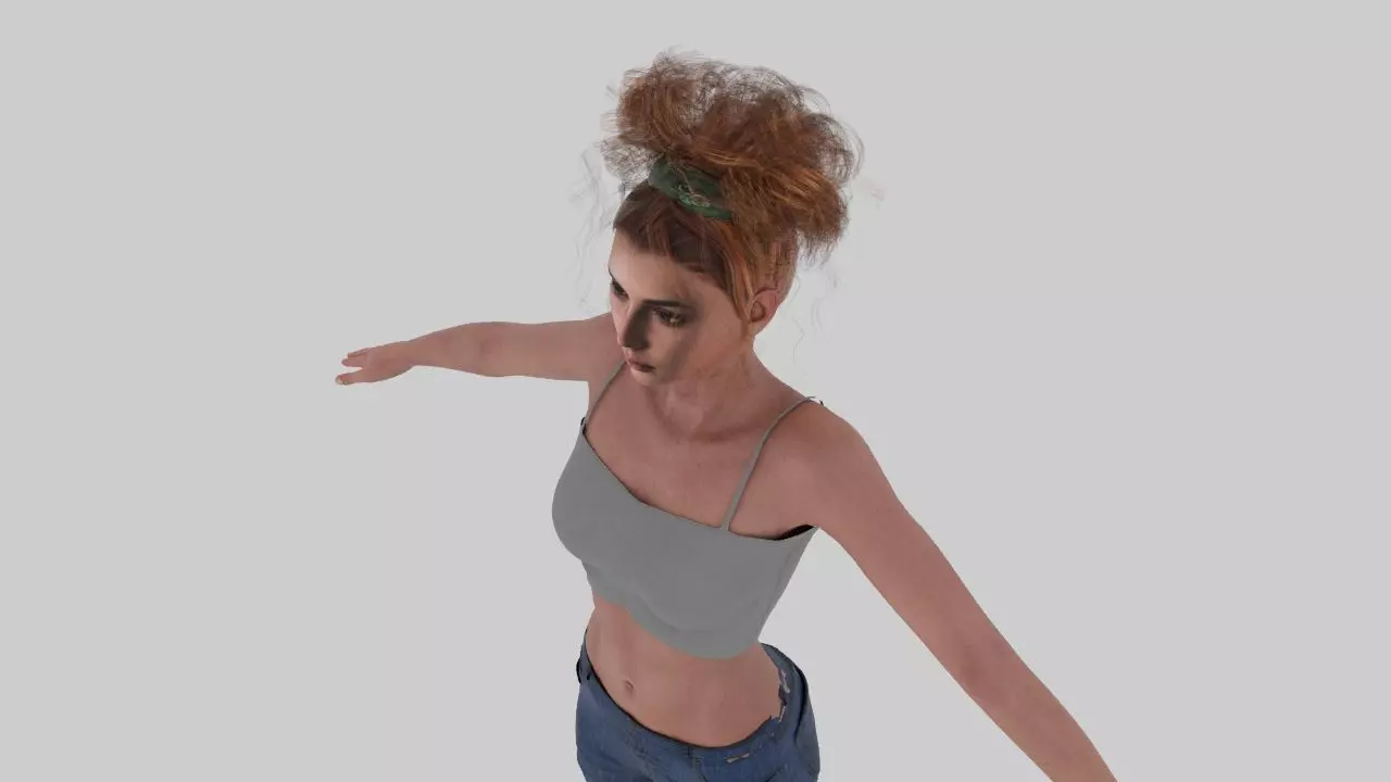 Female 3d Character Model  3D model_3