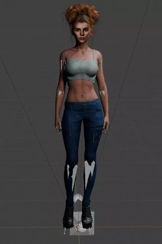 Female 3d Character Model  3D model_9