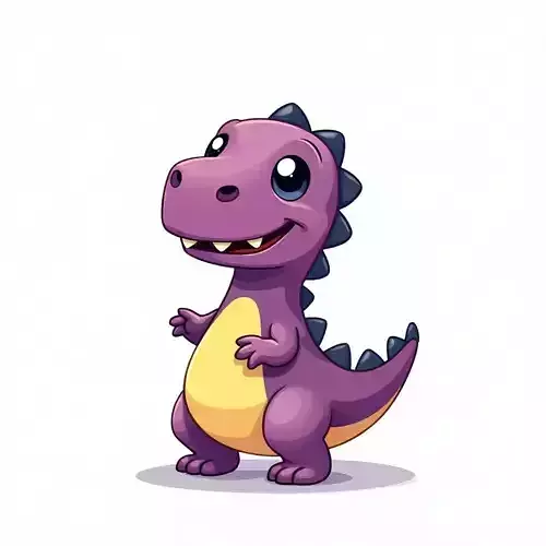 Cute Baby Dinosaur Character 3D Model Low-poly 3D model