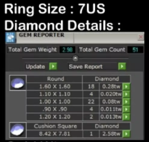 Cushion-Cut Yellow Gemstone Engagement Ring  3D model_5