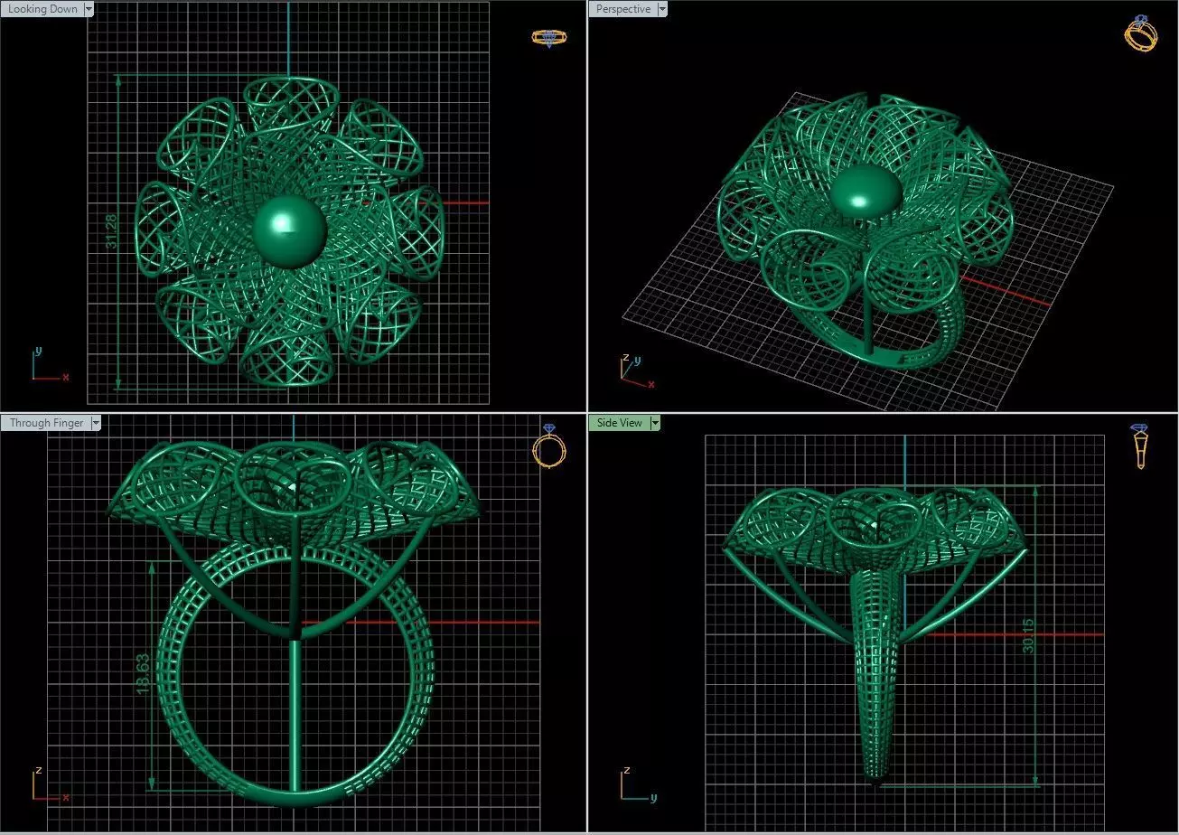 Turkish  Ring 3D print model_4