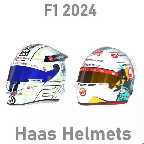 F1 Haas Helmets 2024 3D model