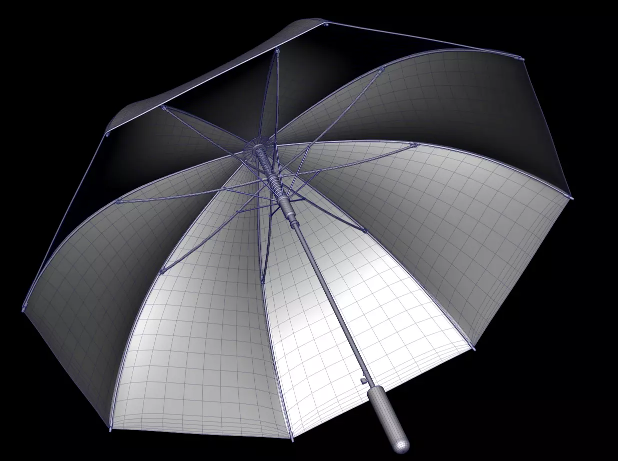Umbrellas Pack Low-poly 3D model_18