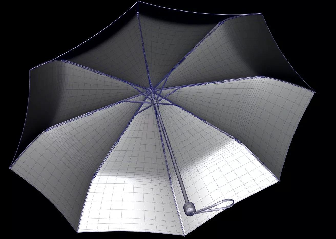 Umbrellas Pack Low-poly 3D model_13