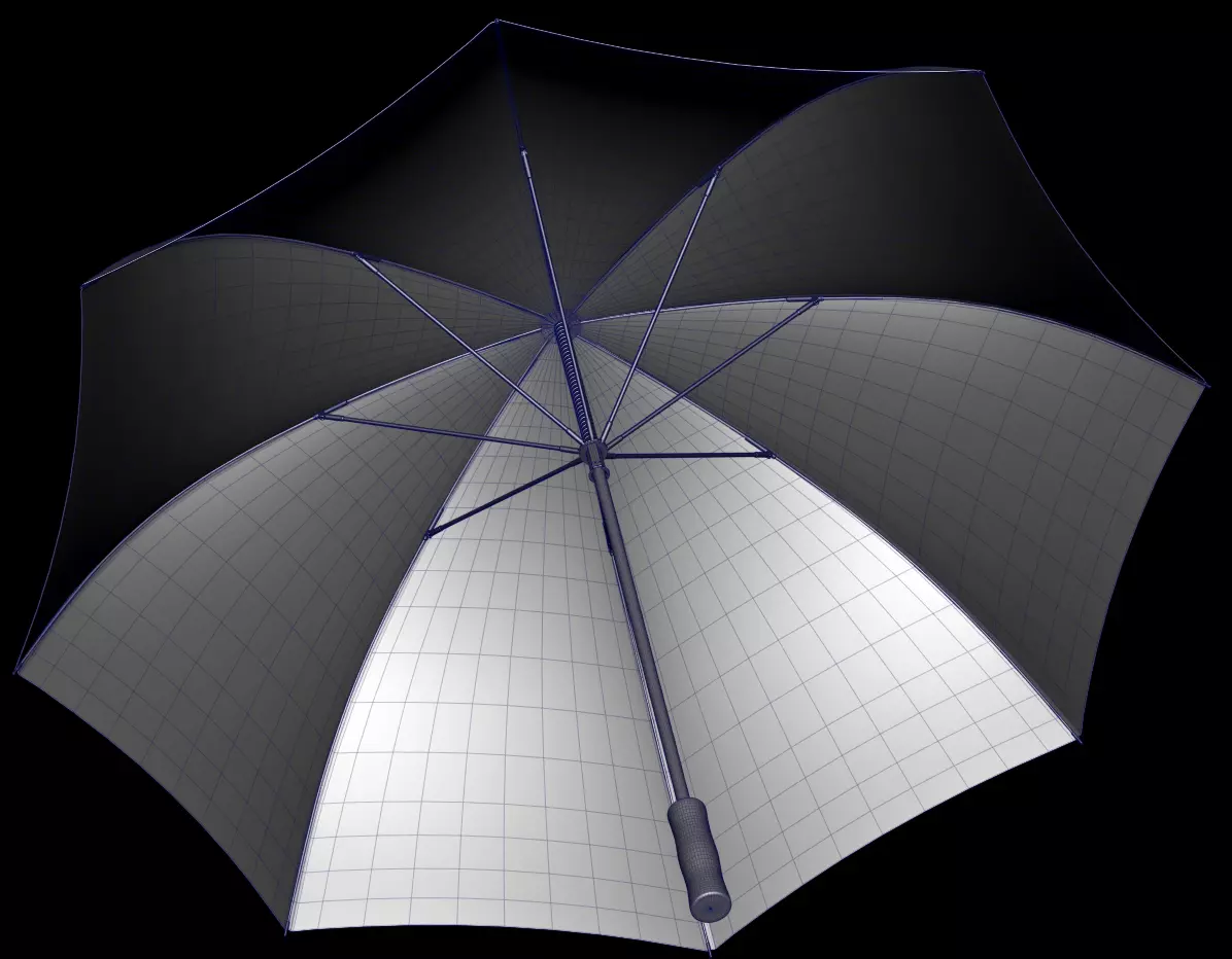 Umbrellas Pack Low-poly 3D model_14