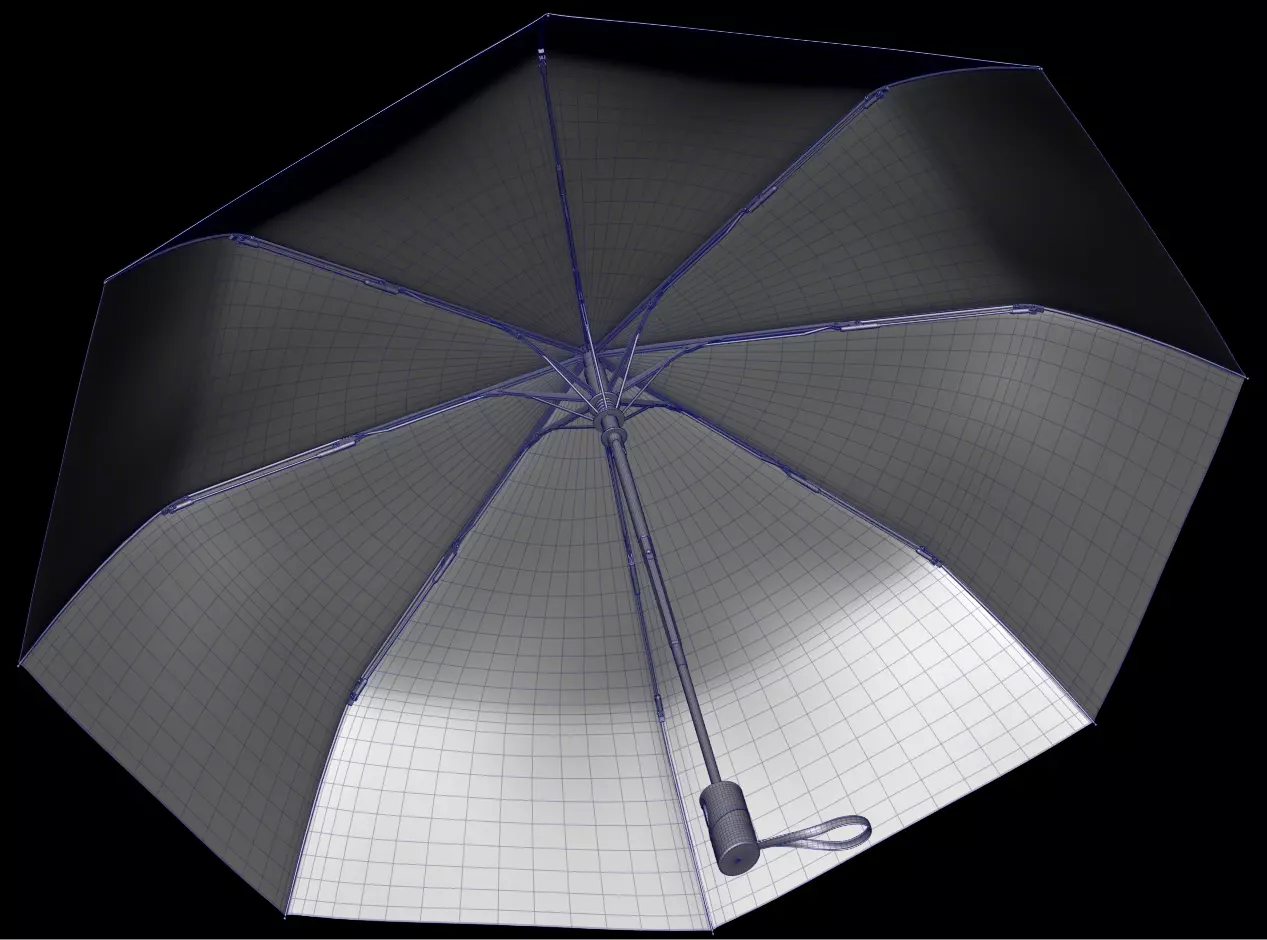 Umbrellas Pack Low-poly 3D model_10
