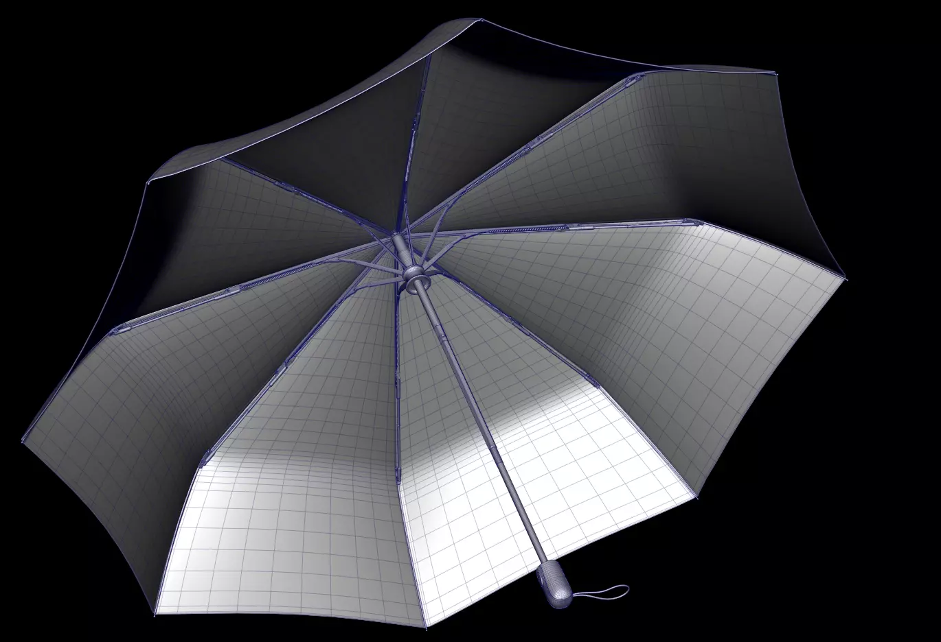 Umbrellas Pack Low-poly 3D model_19