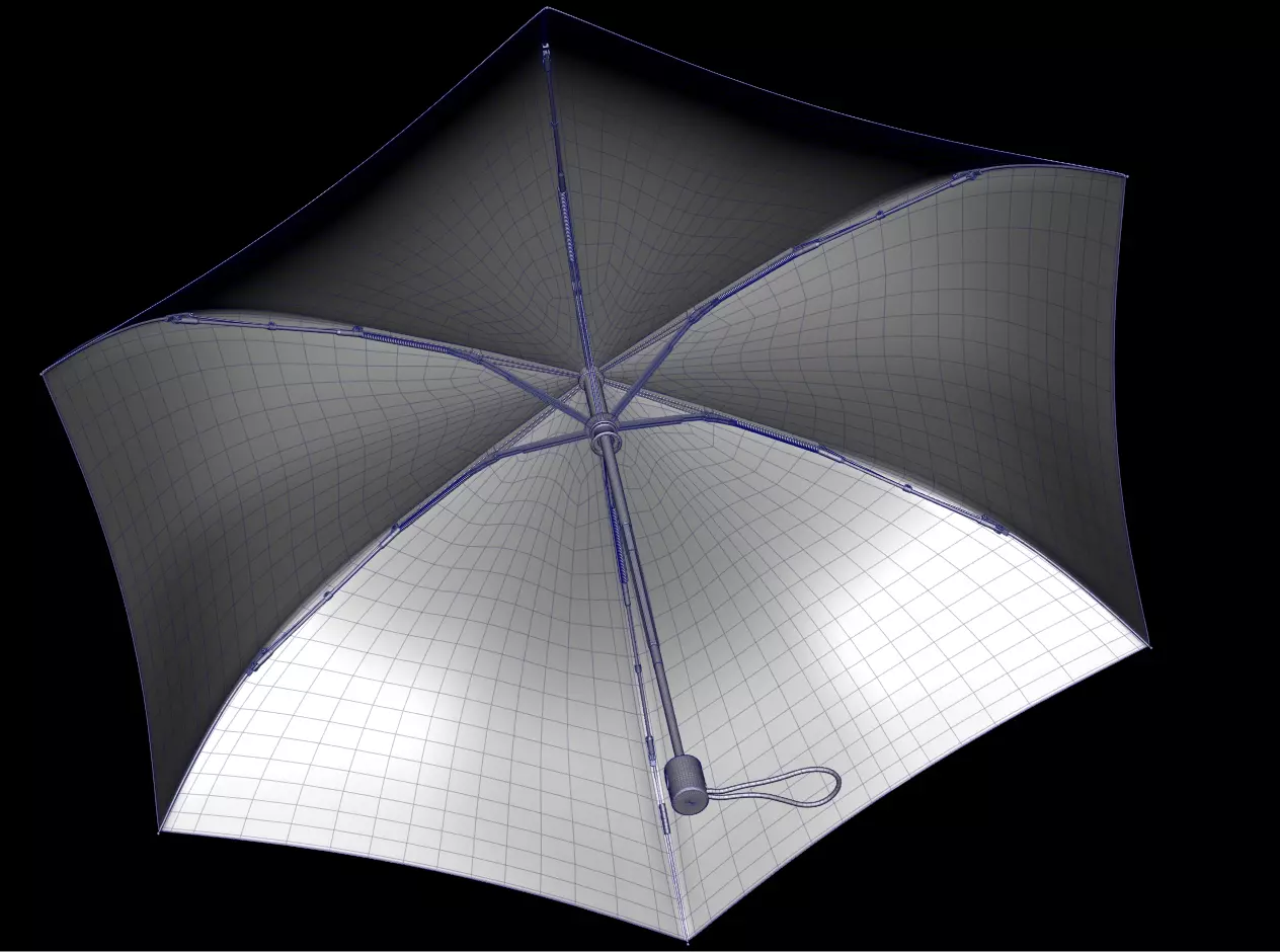 Umbrellas Pack Low-poly 3D model_7