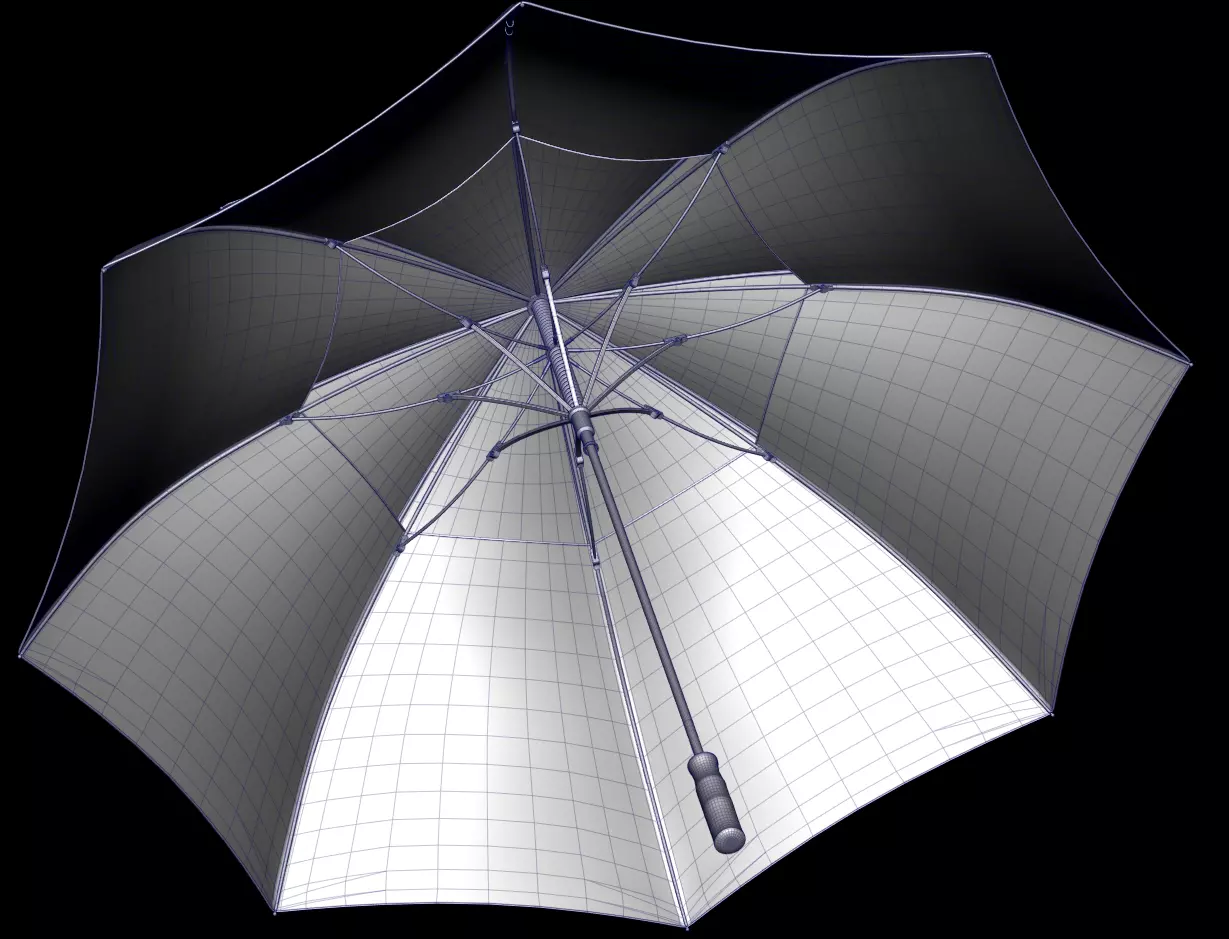 Umbrellas Pack Low-poly 3D model_6