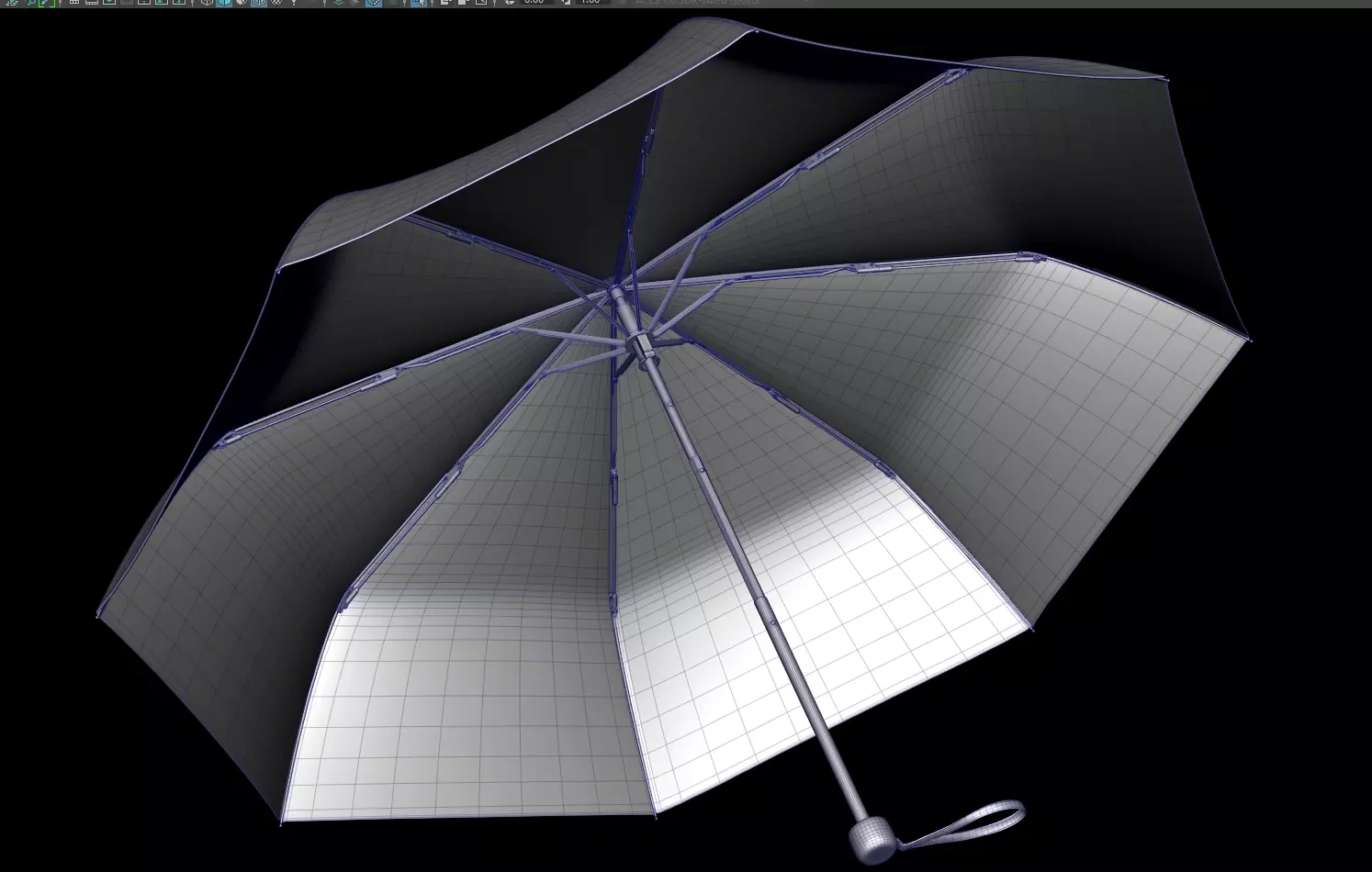 Umbrellas Pack Low-poly 3D model_15
