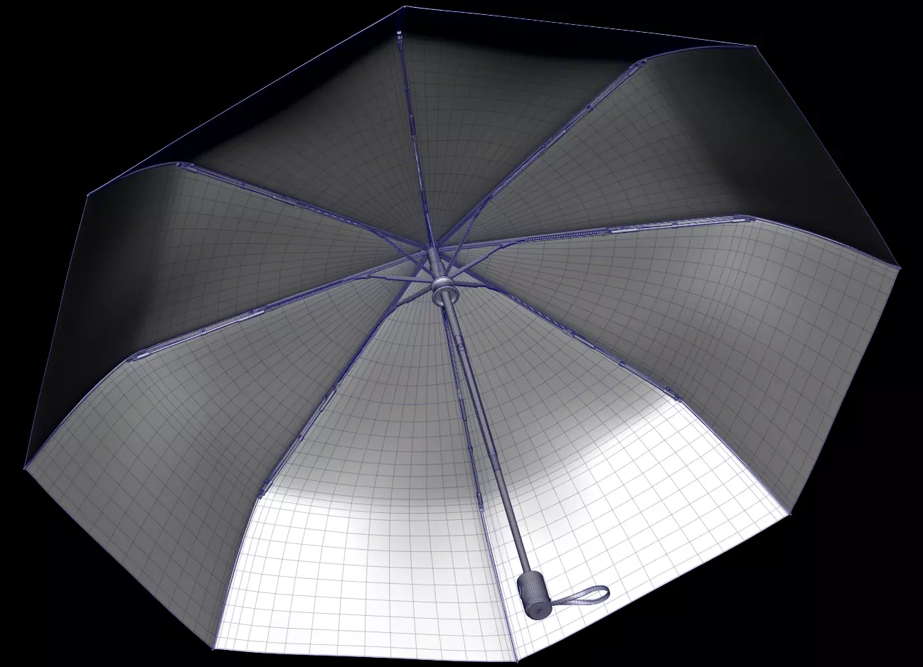 Umbrellas Pack Low-poly 3D model_9