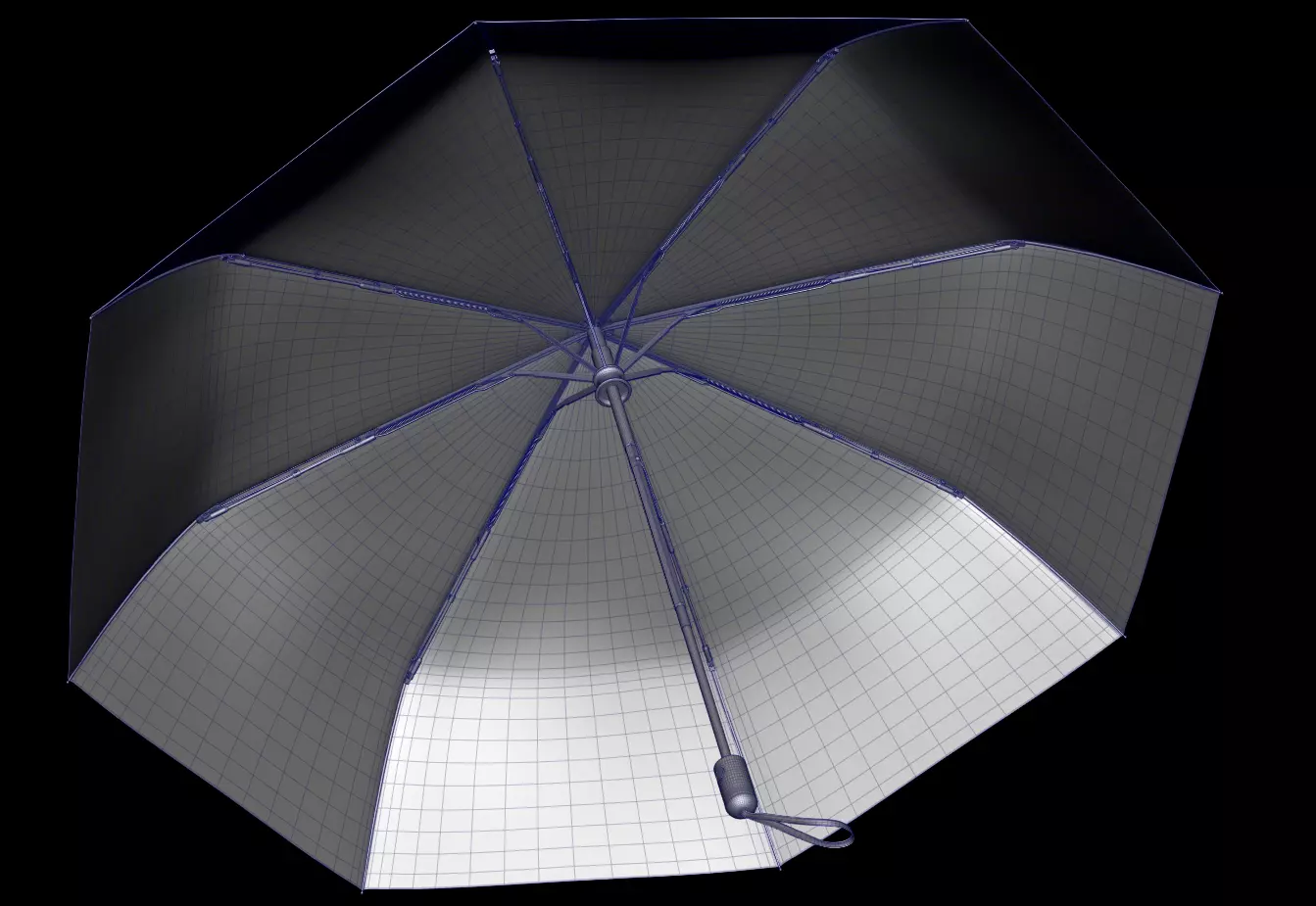 Umbrellas Pack Low-poly 3D model_5