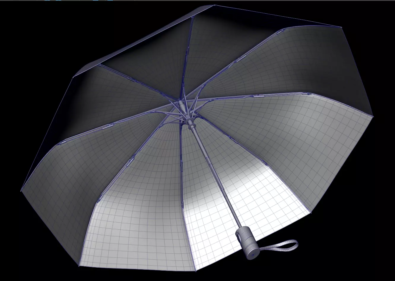 Umbrellas Pack Low-poly 3D model_17
