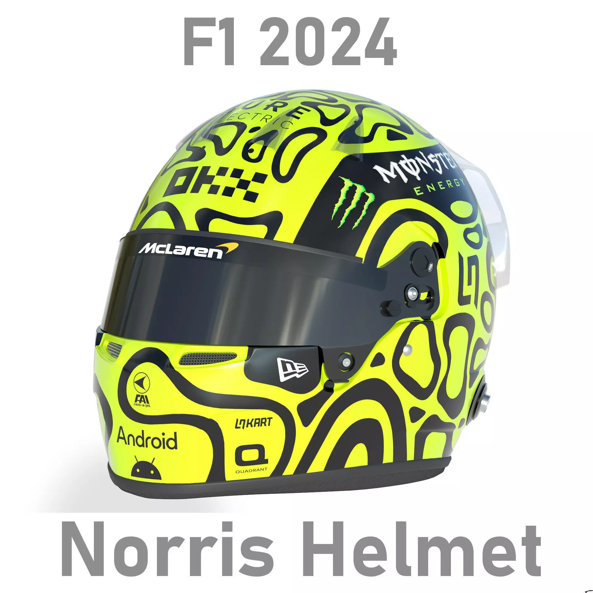 F1 Lando Norris Helmet 2024 3D model_0