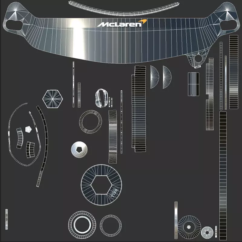 F1 Lando Norris Helmet 2024 3D model_17