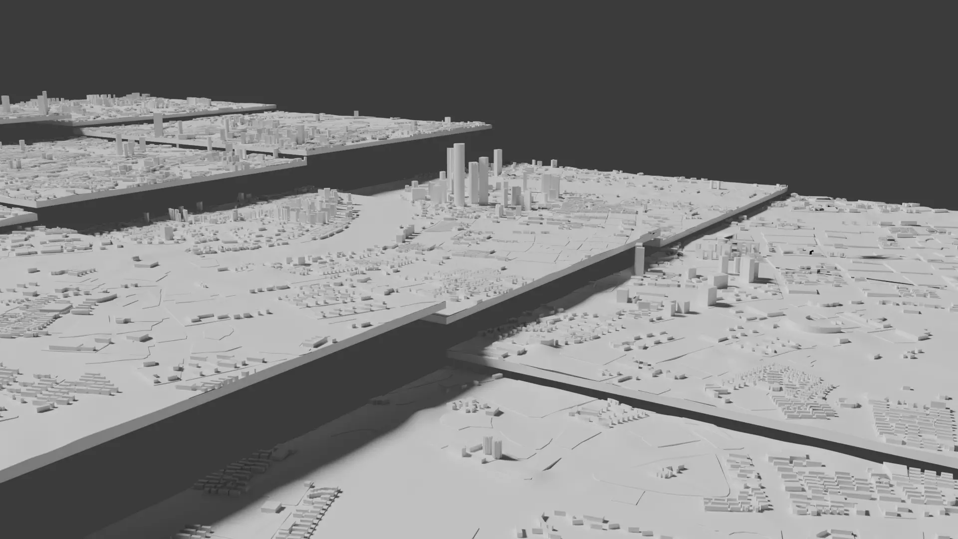 Shanghai Future Skyline 3D print model_2