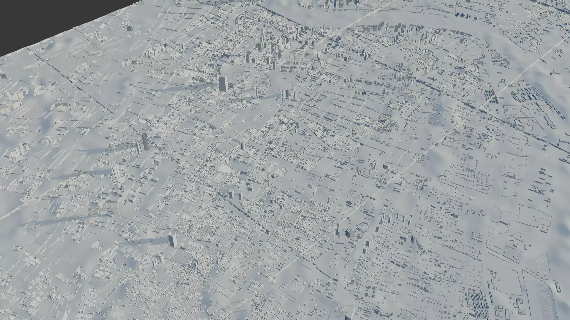 Shanghai Future Skyline 3D print model_3