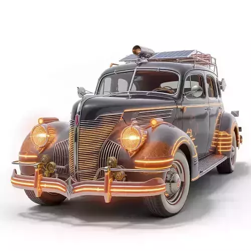 Futuristic Steampunk Luxury Sedan