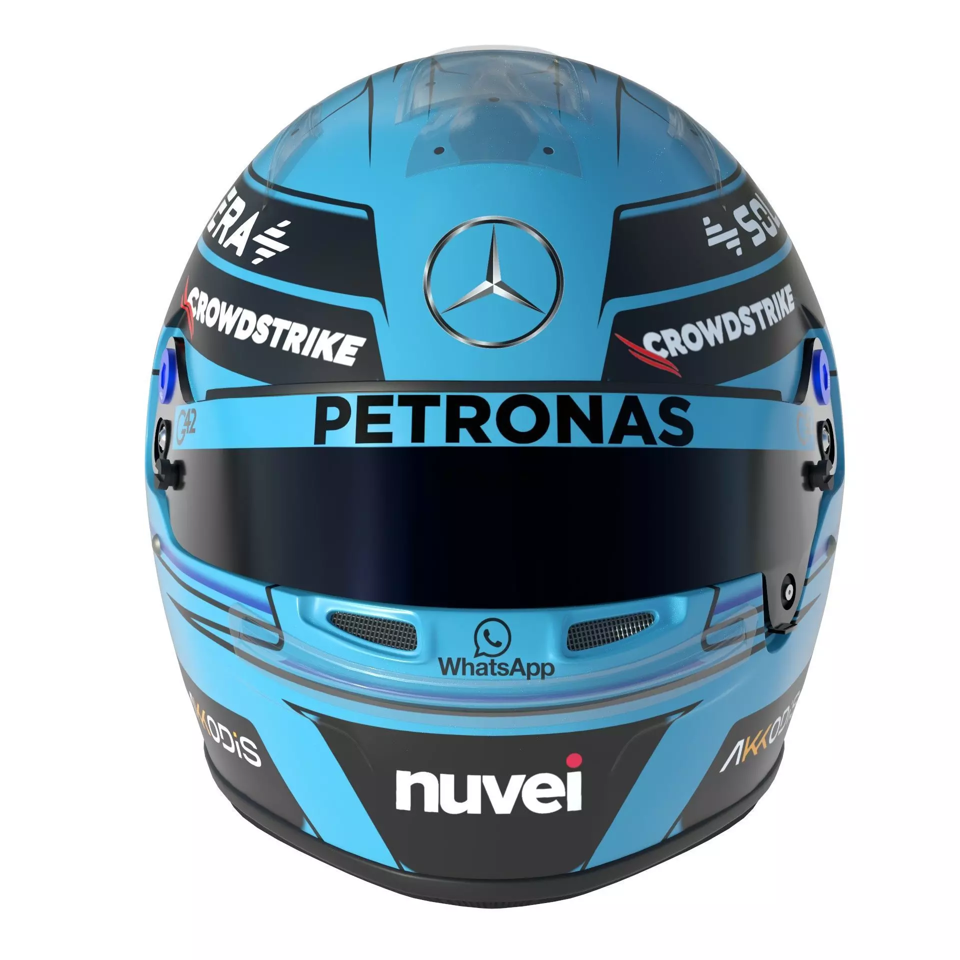 F1 George Russel Helmet 2024 3D model_1
