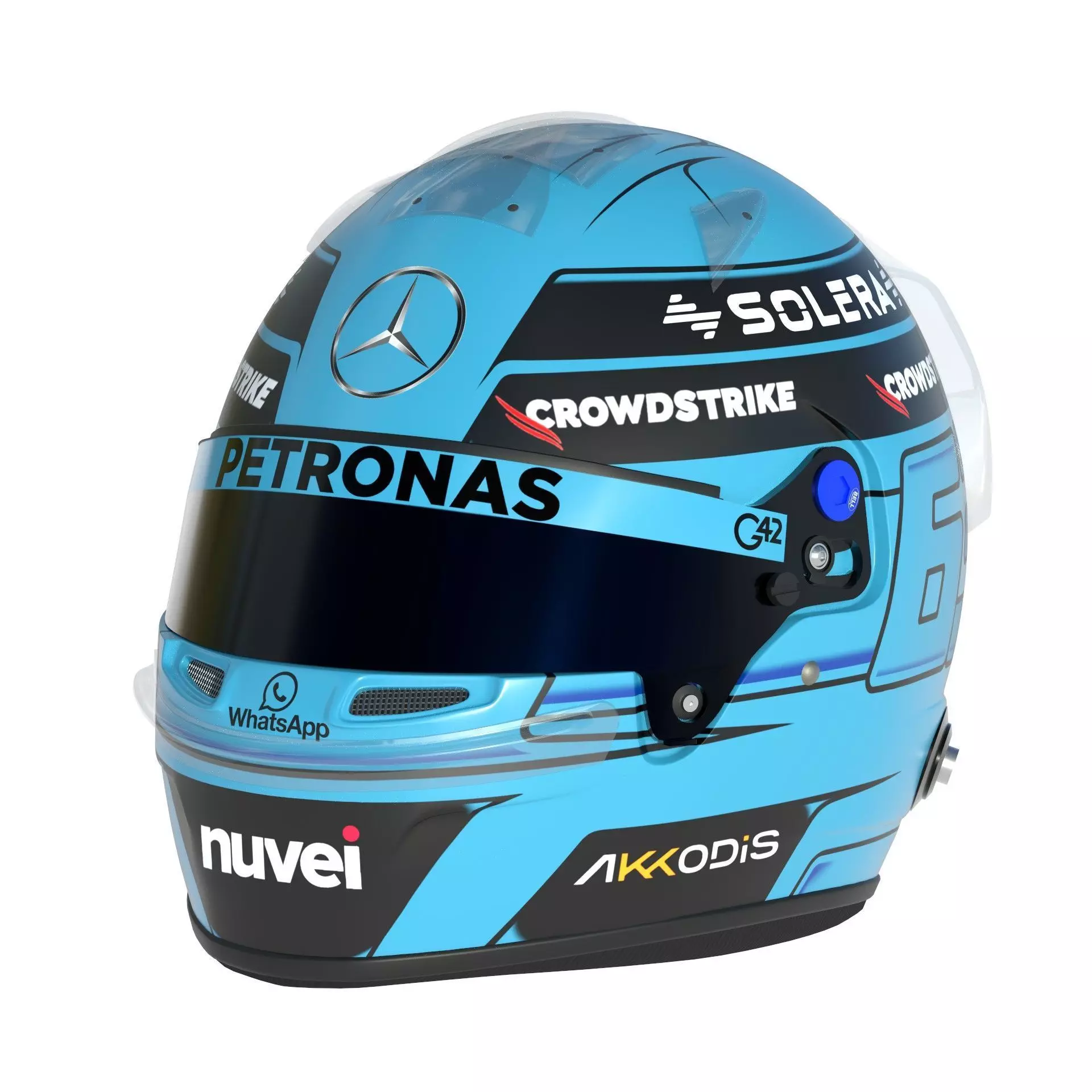 F1 George Russel Helmet 2024 3D model_2