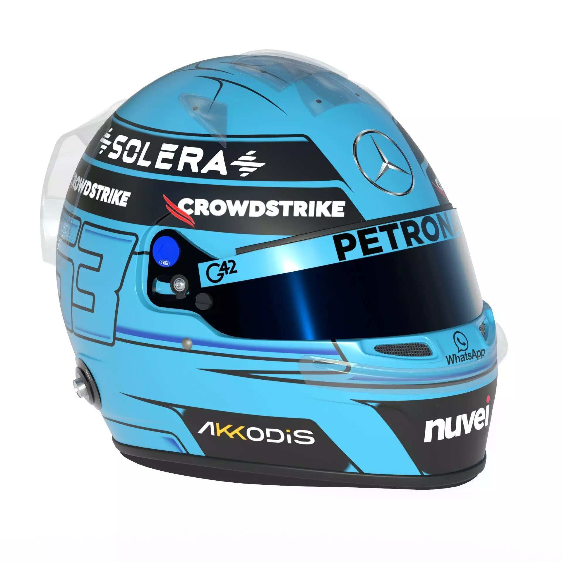 F1 George Russel Helmet 2024 3D model_8