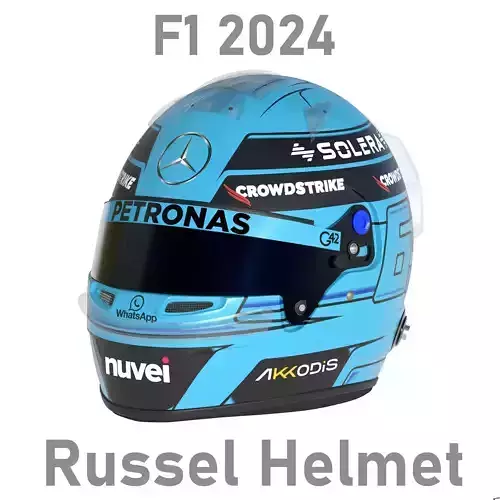 F1 George Russel Helmet 2024 3D model