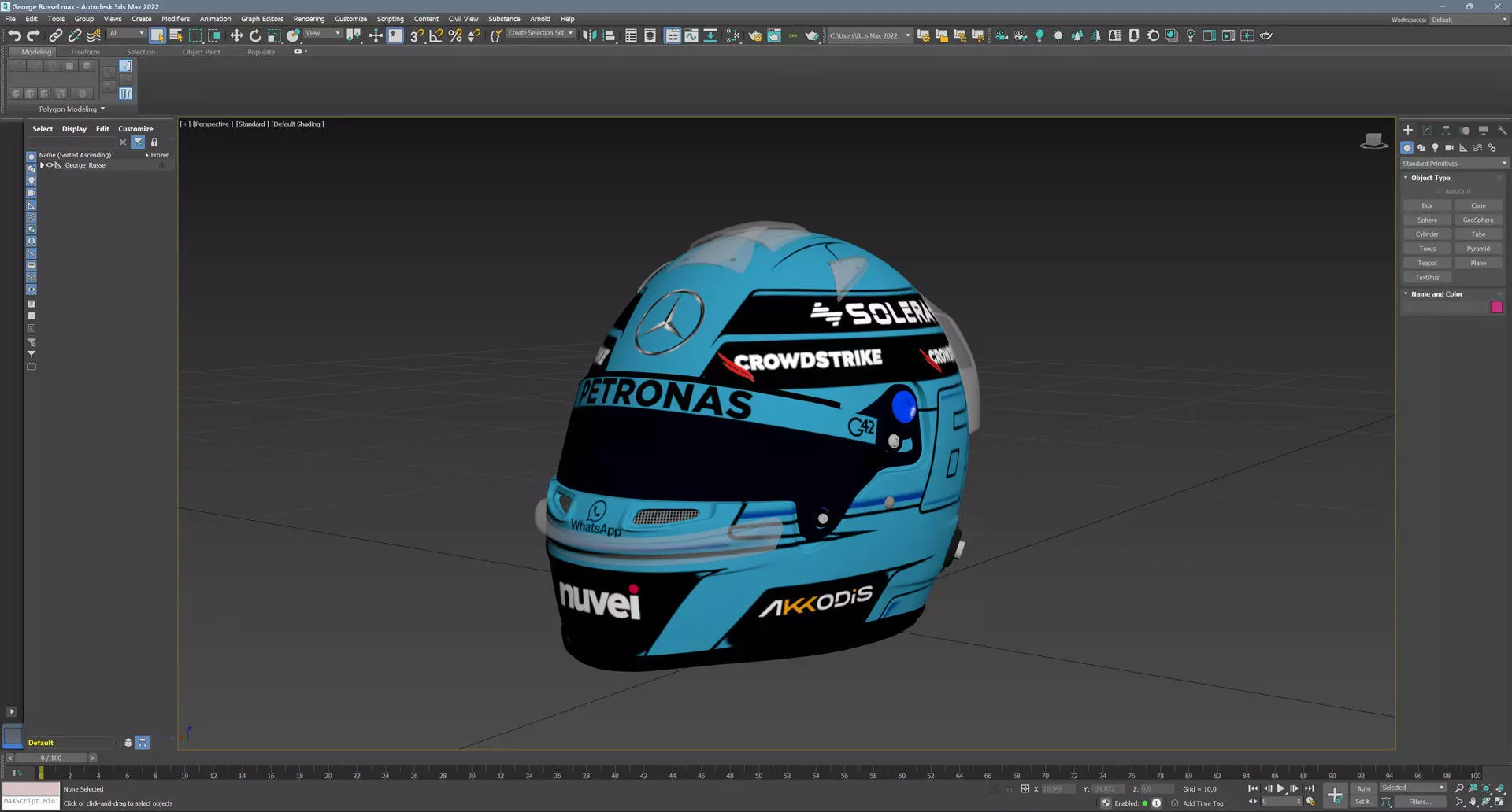 F1 George Russel Helmet 2024 3D model_13