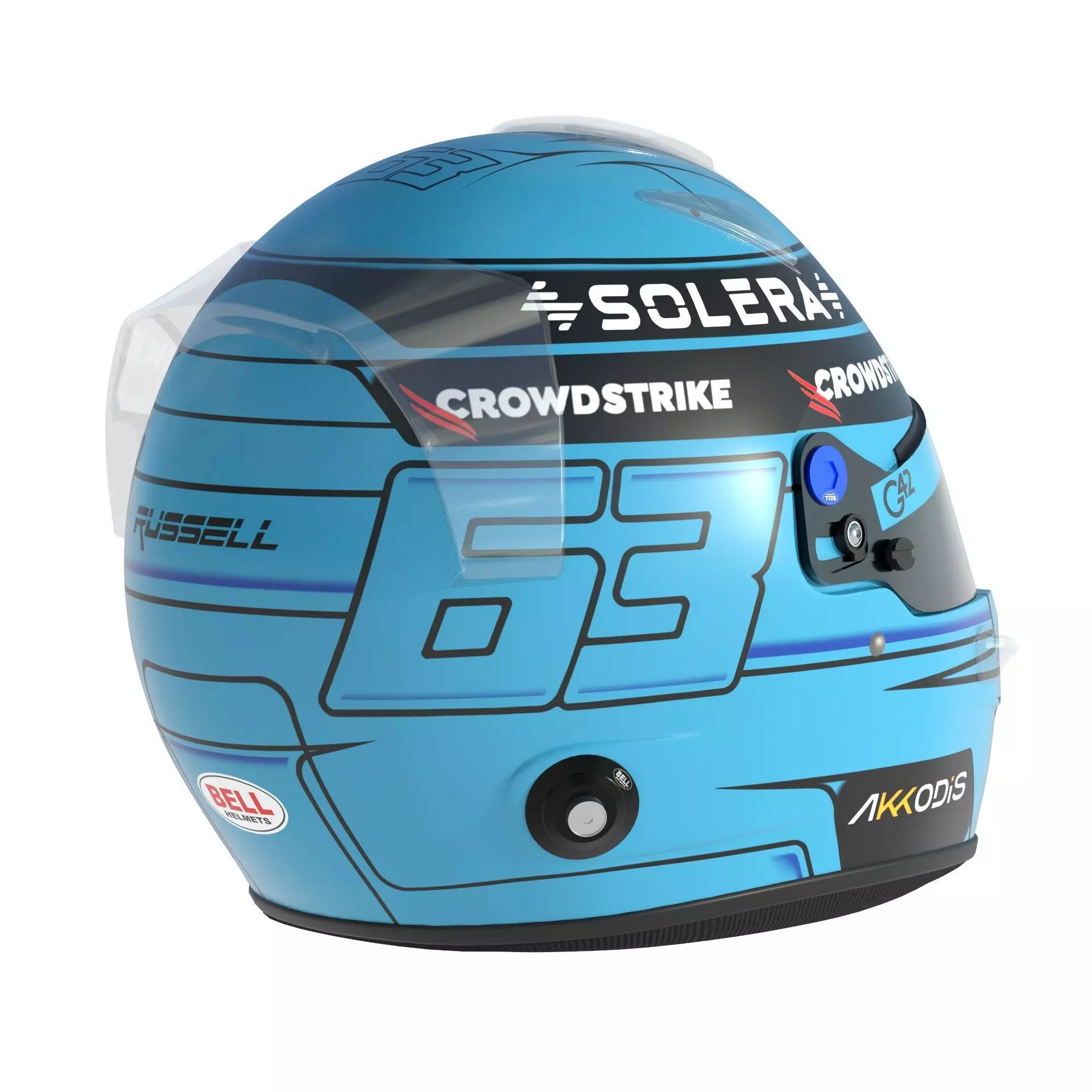 F1 George Russel Helmet 2024 3D model_6
