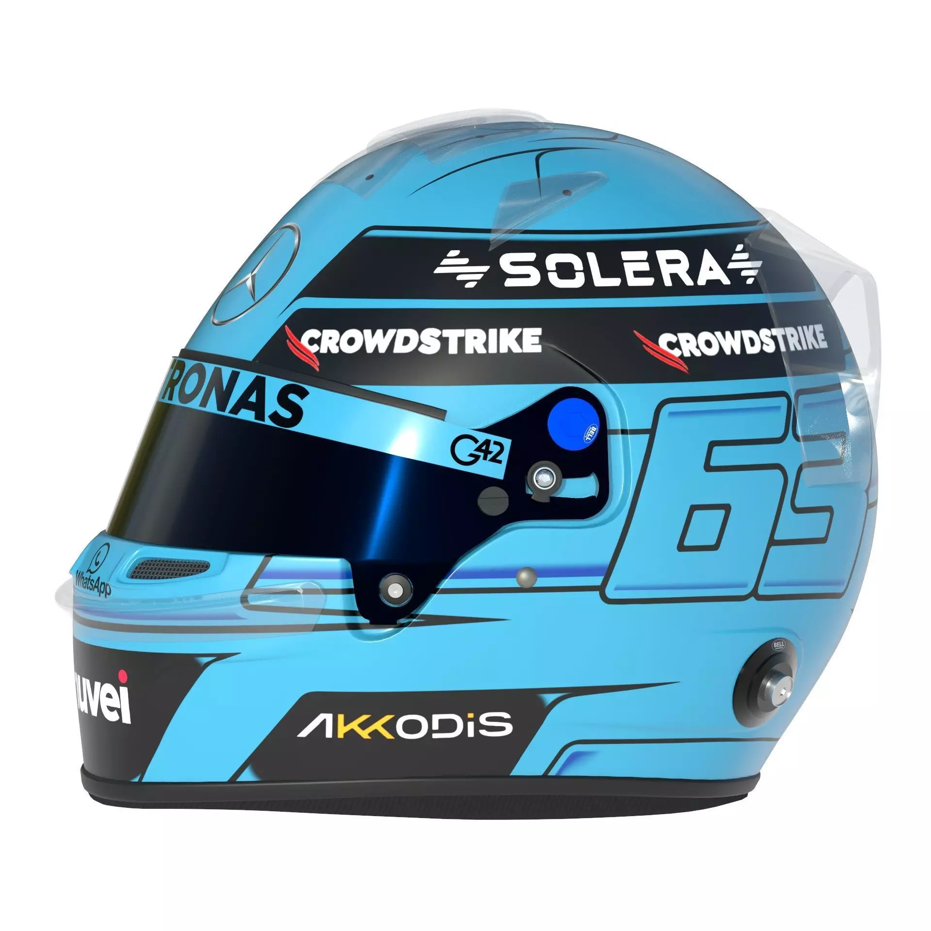 F1 George Russel Helmet 2024 3D model_3