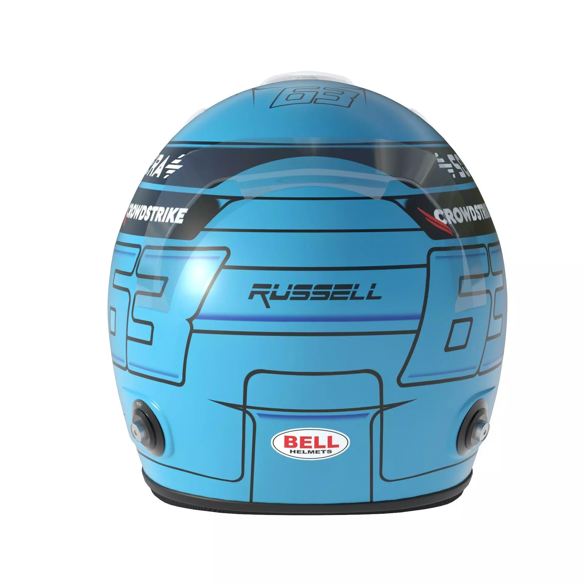 F1 George Russel Helmet 2024 3D model_5