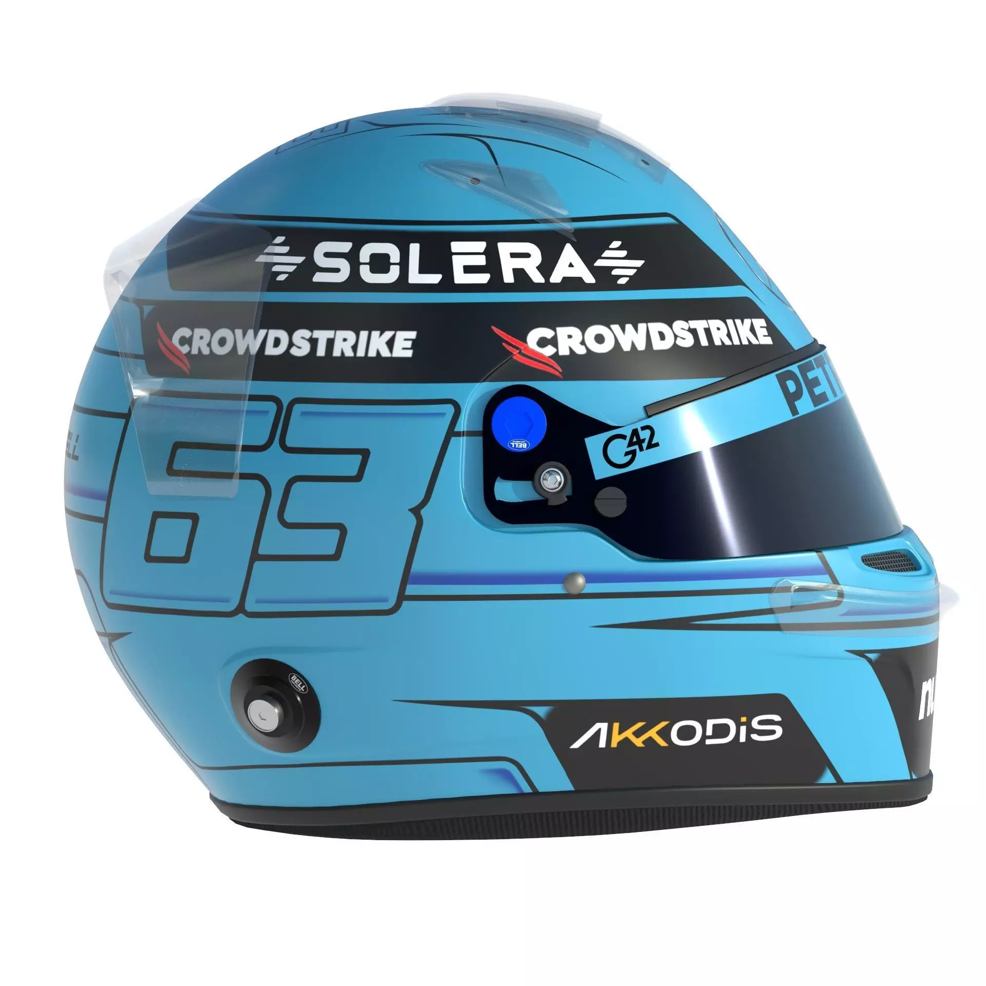 F1 George Russel Helmet 2024 3D model_7