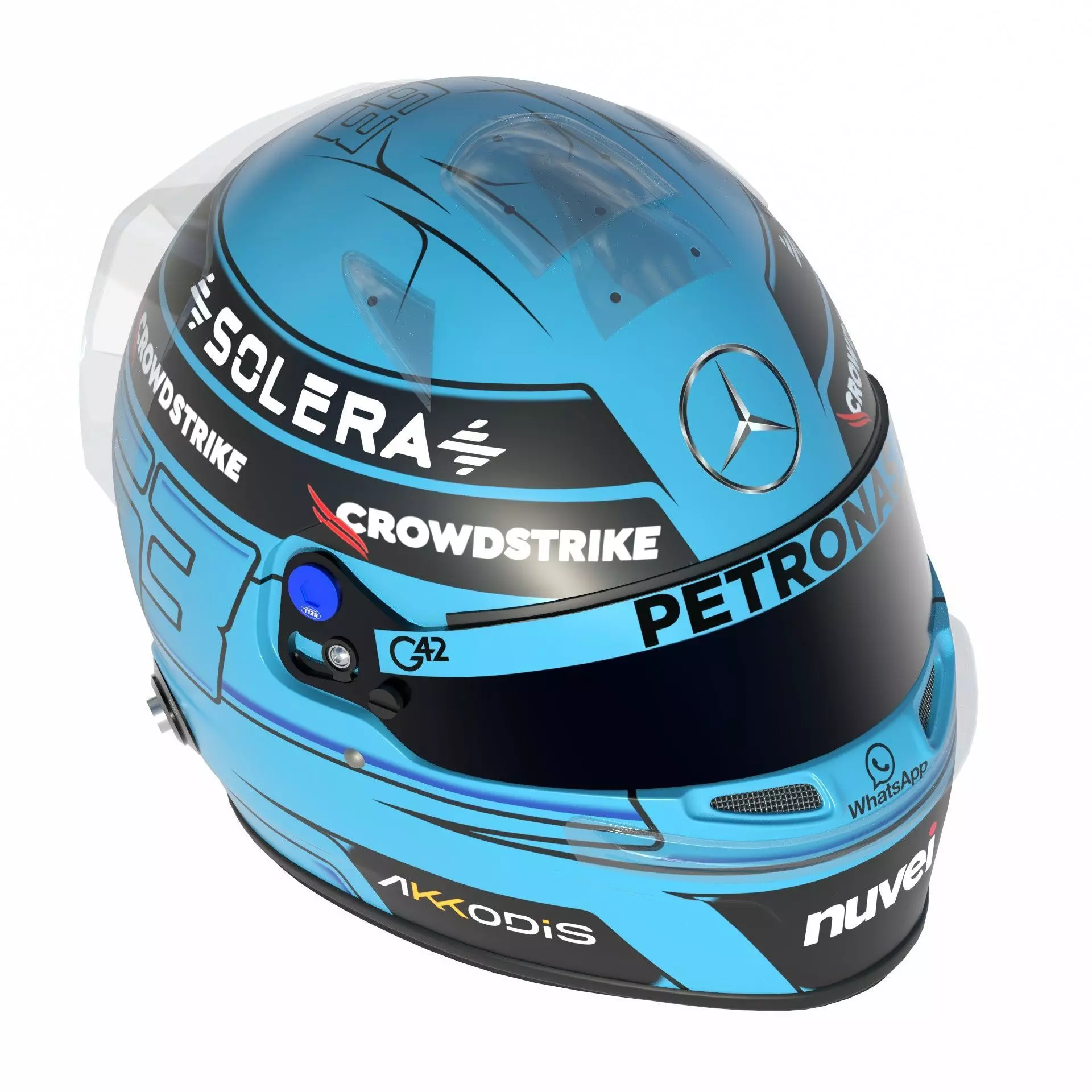 F1 George Russel Helmet 2024 3D model_9