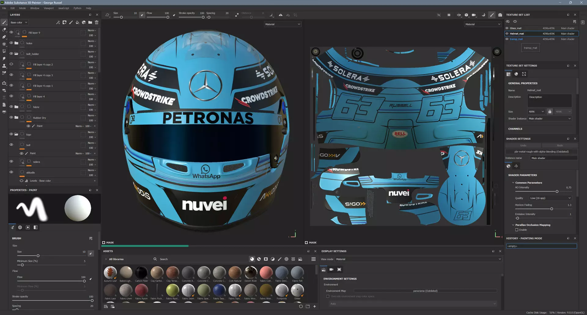F1 George Russel Helmet 2024 3D model_14