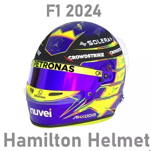 F1 Lewis Hamilton Helmet 2024 3D model