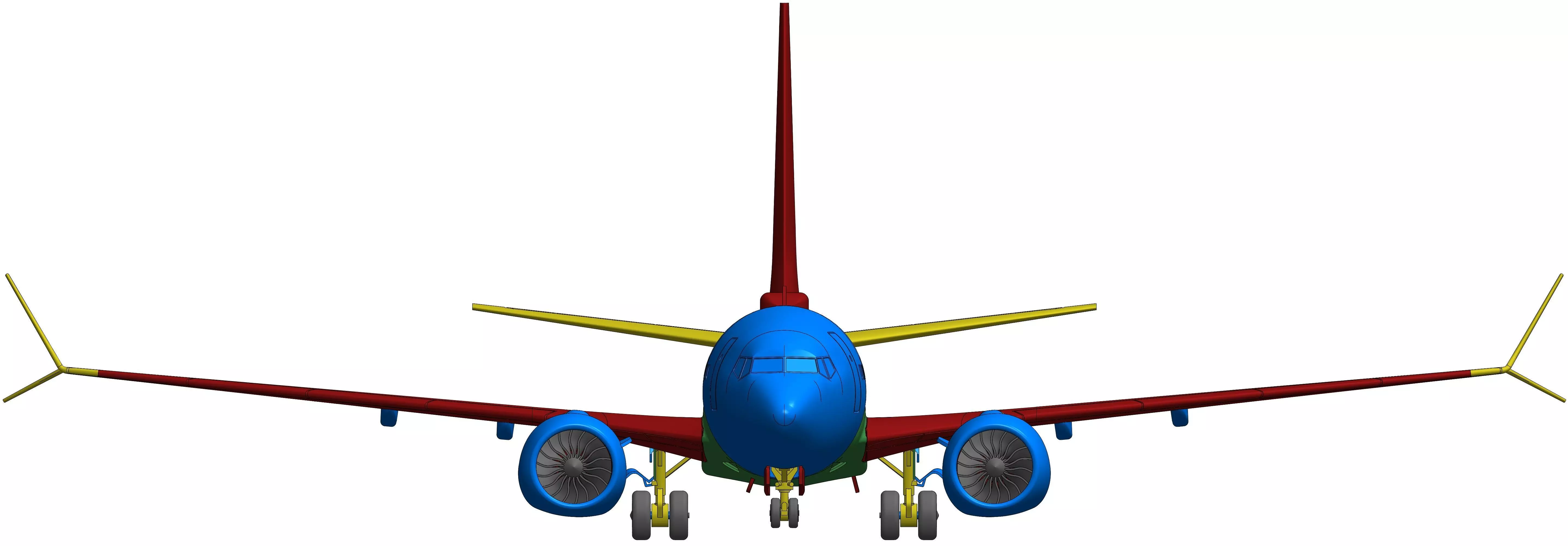 131214-8 Model kit Boeing 737-8 MAX Down 3D print model_17