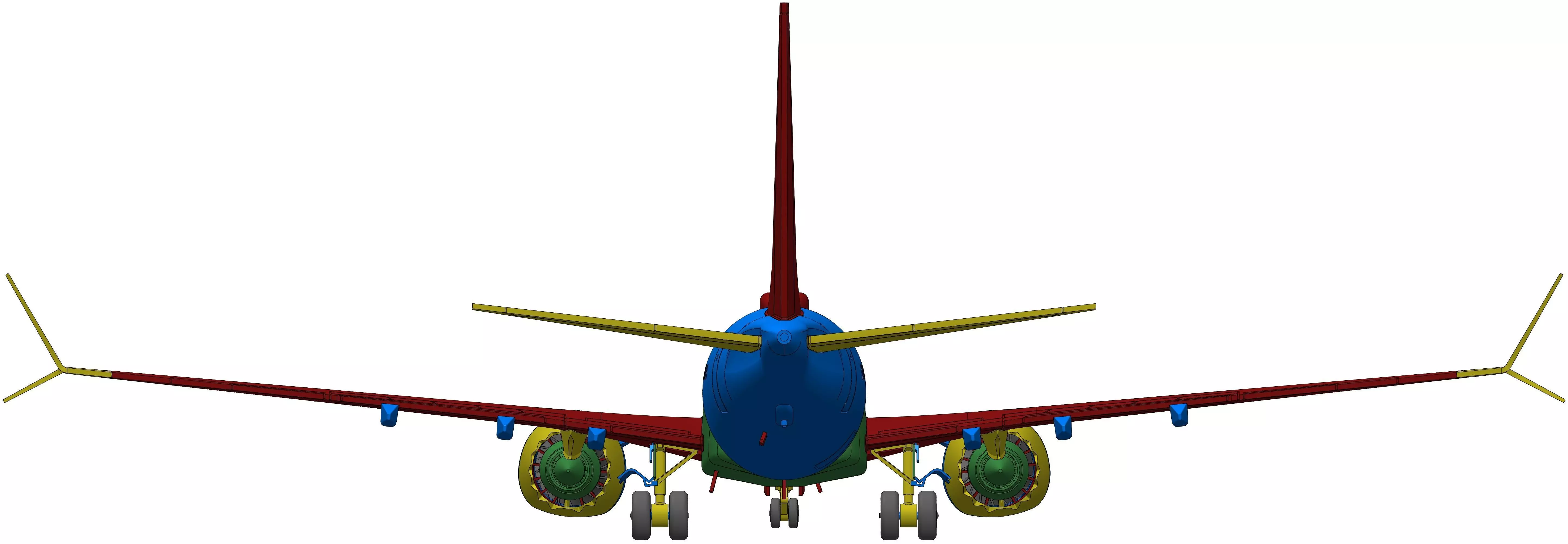 131214-8 Model kit Boeing 737-8 MAX Down 3D print model_19