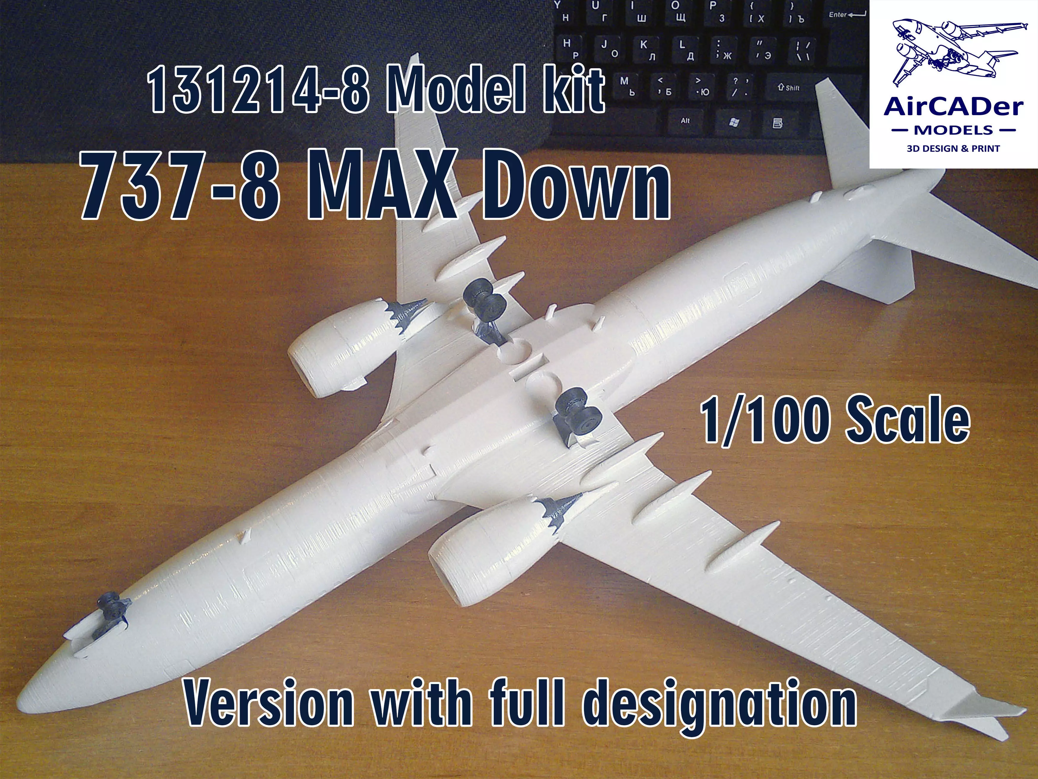 131214-8 Model kit Boeing 737-8 MAX Down 3D print model_0