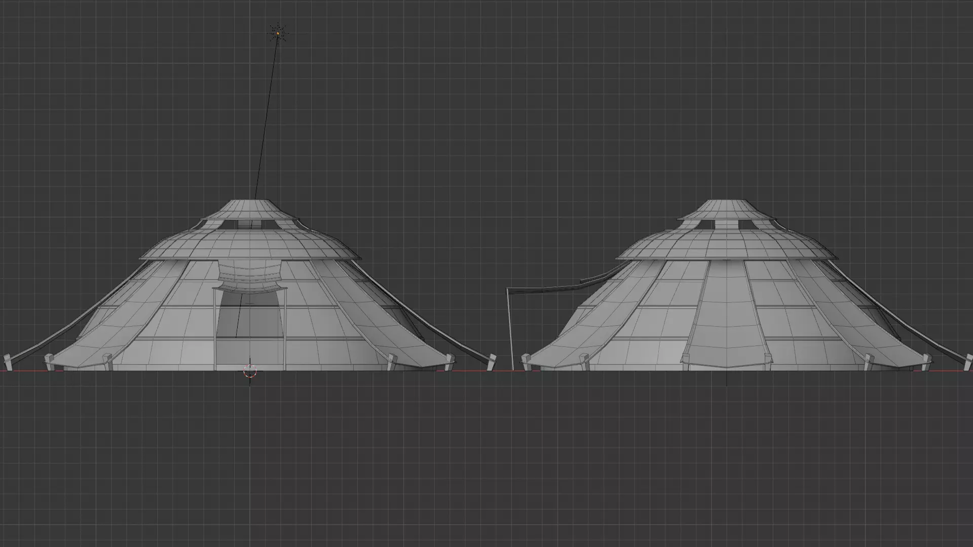 Desert Tent Low-poly 3D model_3