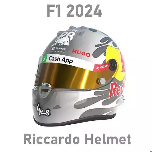 F1 Daniel Riccardo Helmet 2024 3D model