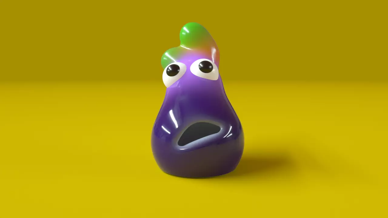 Eggplant first day in town 3D model_4