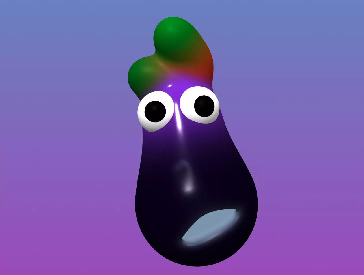 Eggplant first day in town 3D model_7