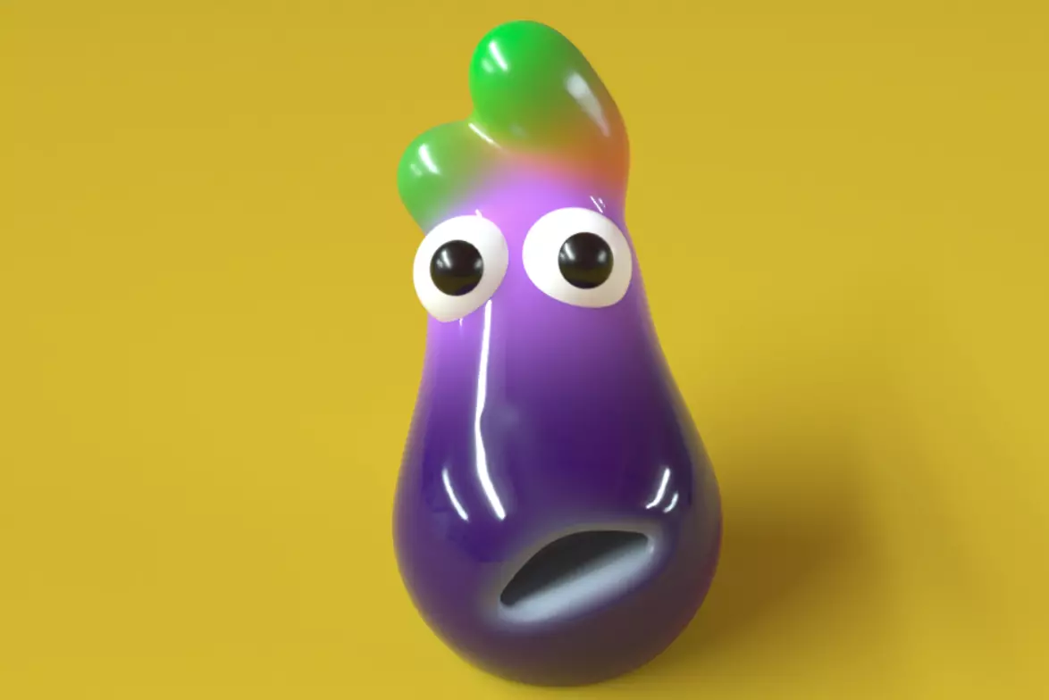 Eggplant first day in town 3D model_6