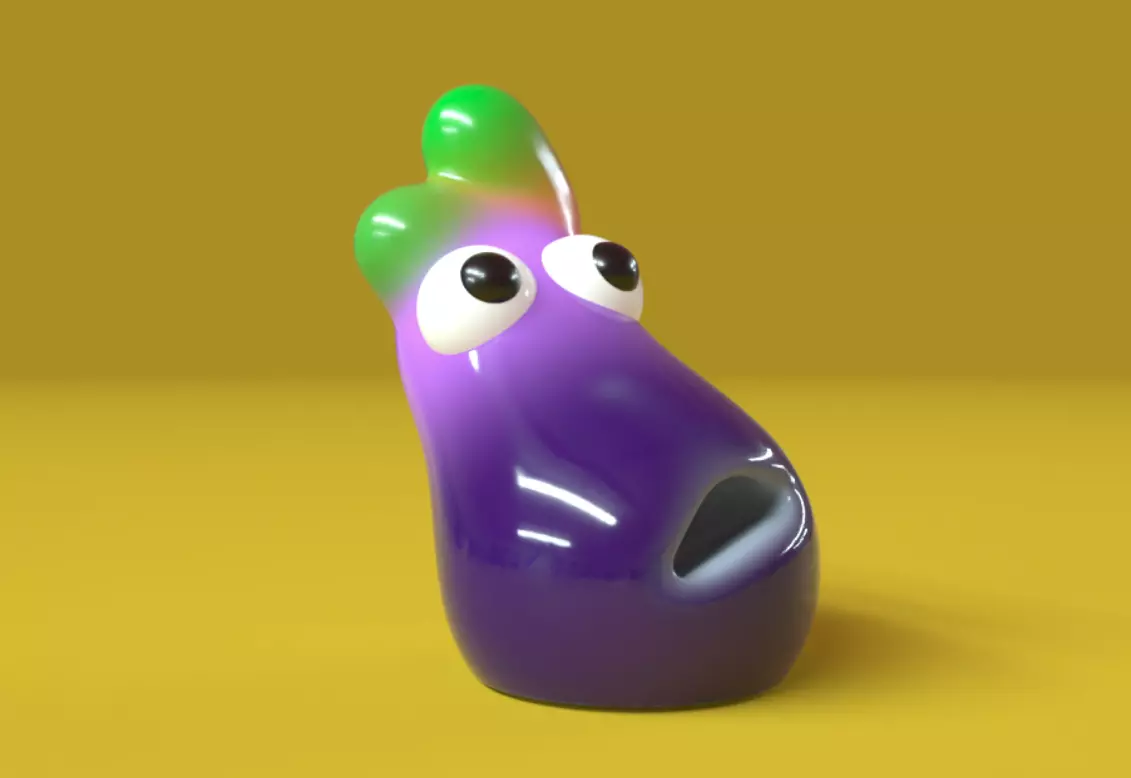 Eggplant first day in town 3D model_5