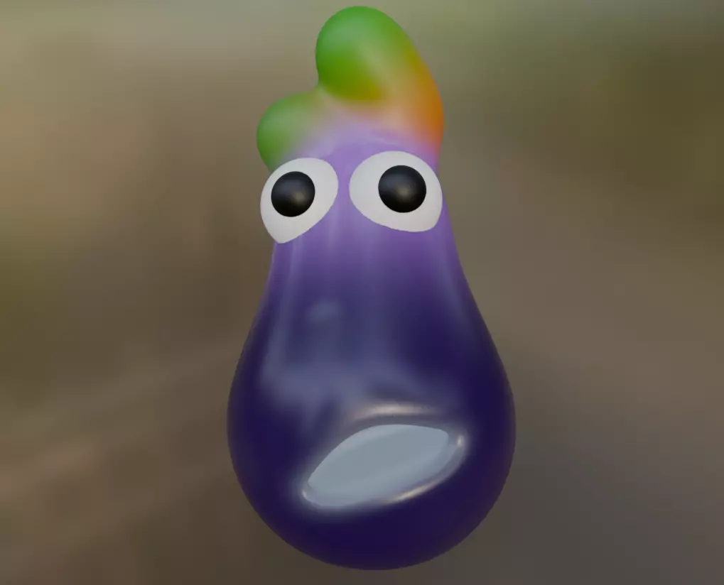 Eggplant first day in town 3D model_14