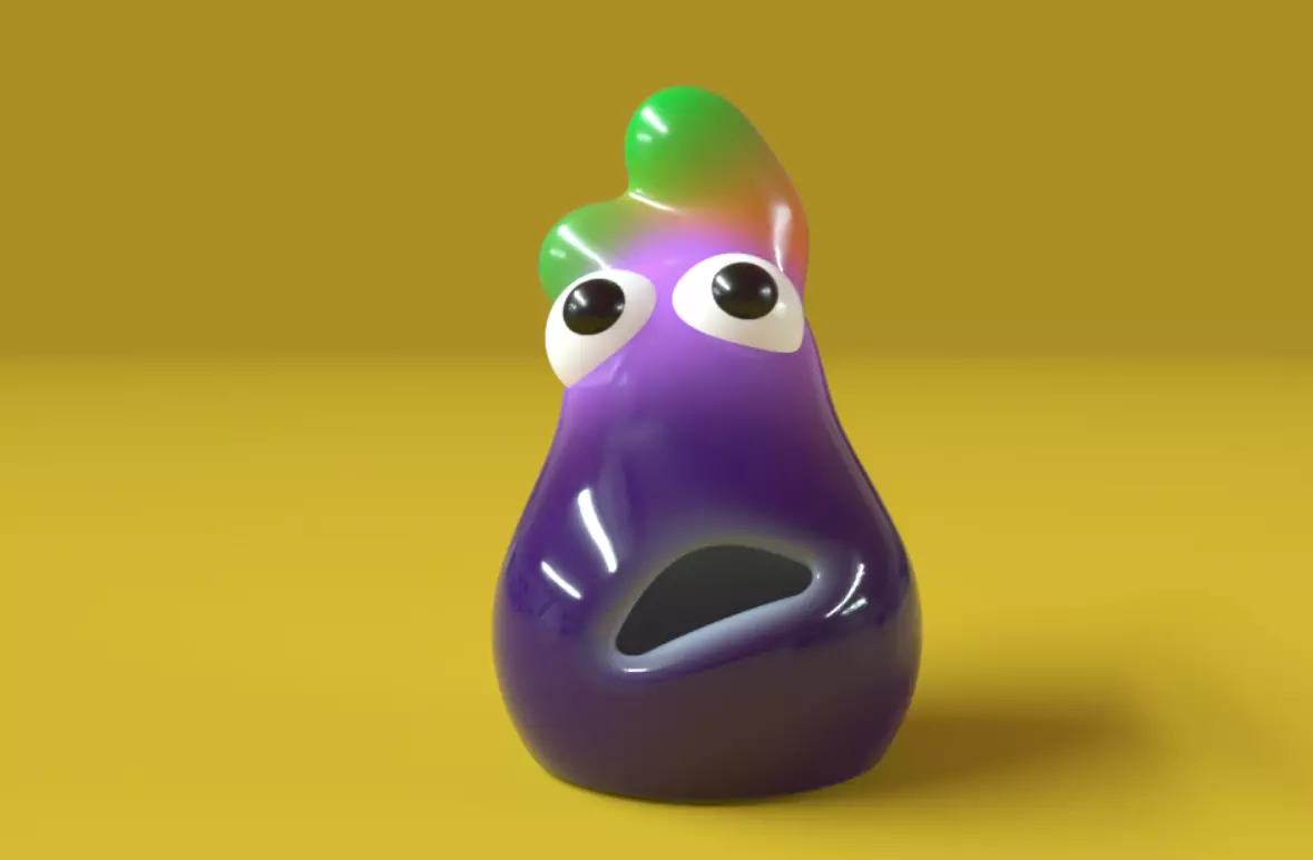 Eggplant first day in town 3D model_0