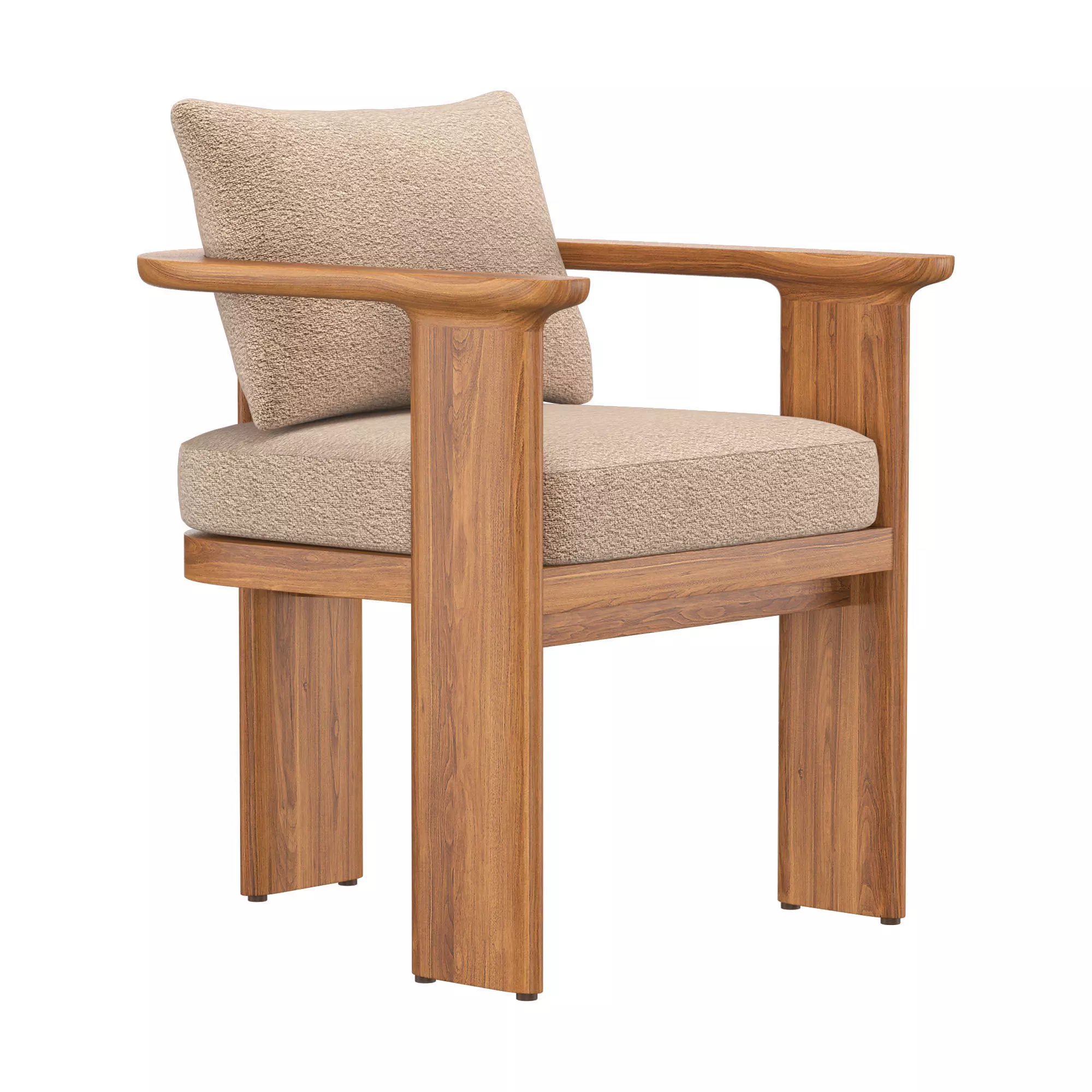Dune Teak Dining Armchair 3D model