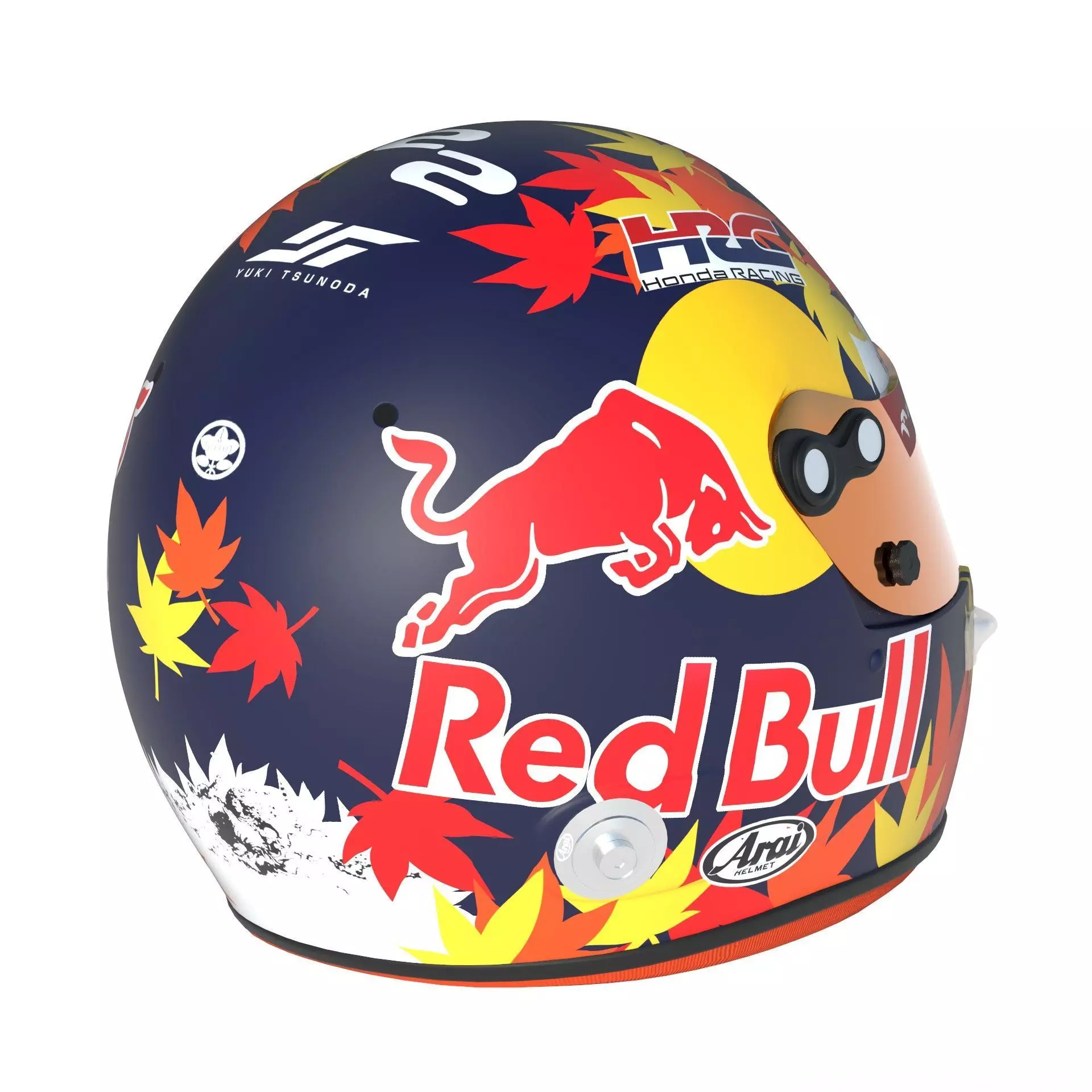 F1 Yuki Tsunoda Helmet 2024 3D model_6