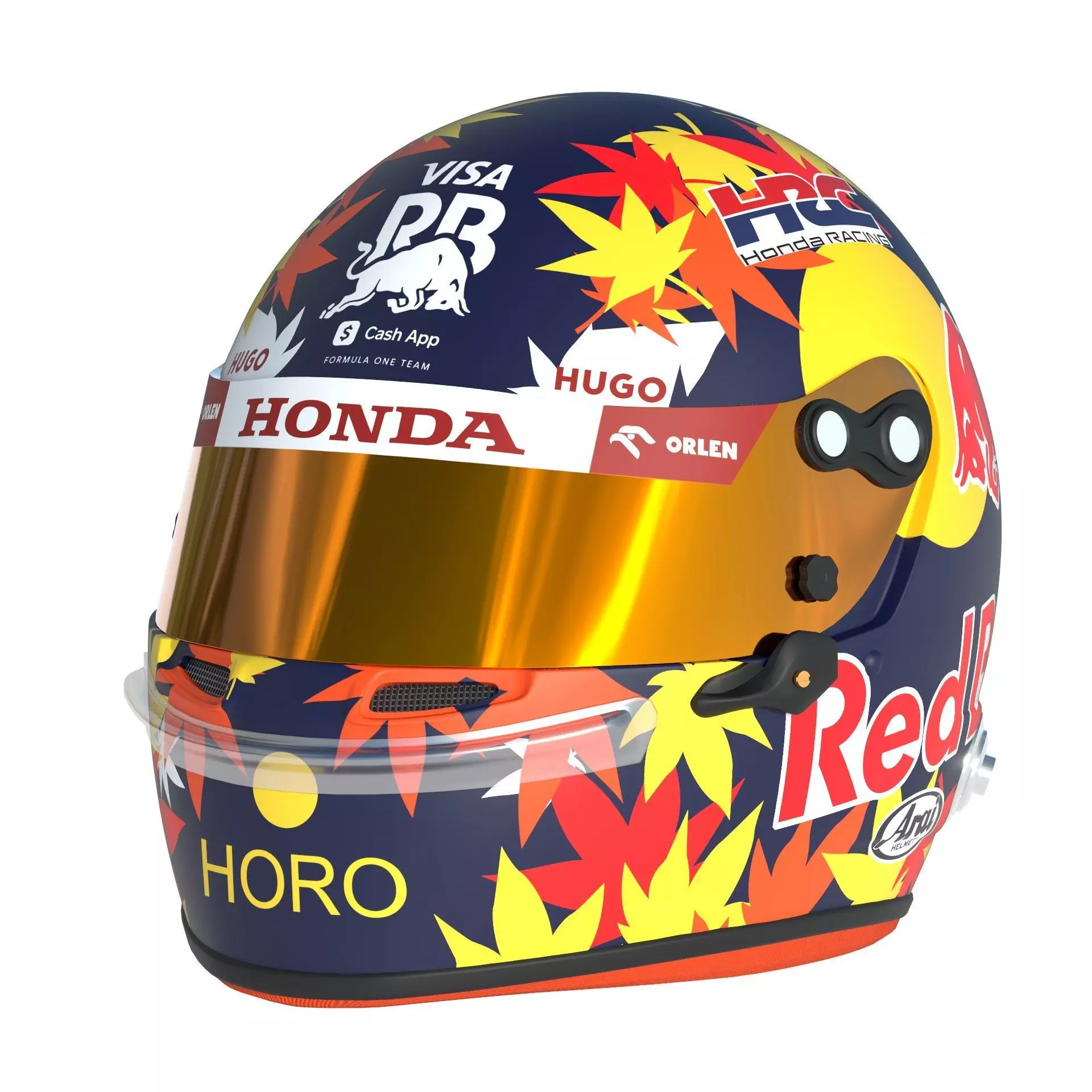 F1 Yuki Tsunoda Helmet 2024 3D model_2