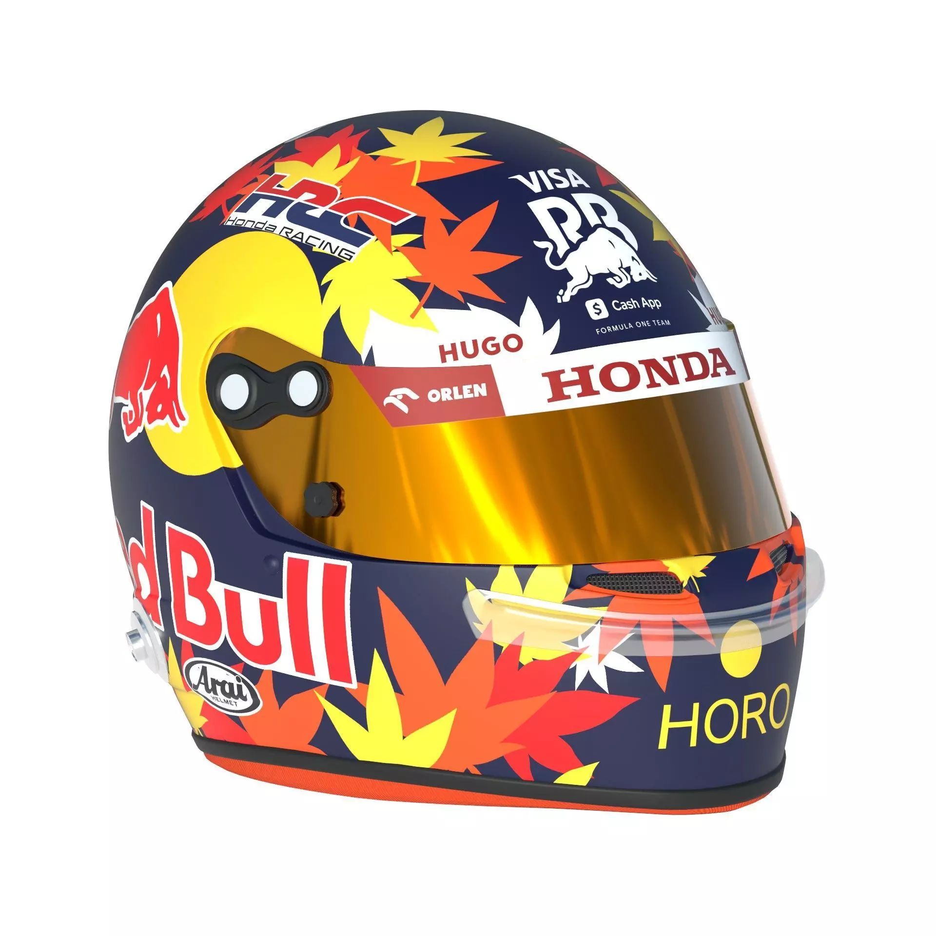 F1 Yuki Tsunoda Helmet 2024 3D model_8